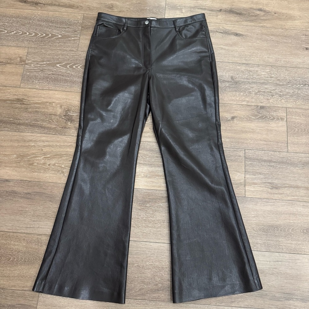 melina flare leather pants aritzia